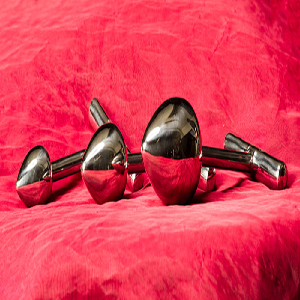 Metal Plug with T-Handle - Steel Anal Plug