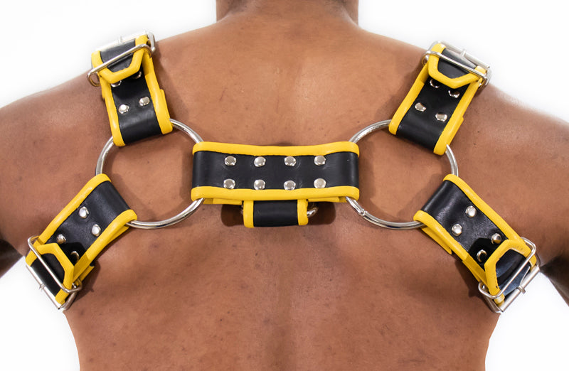 Chest Harness with Penis Strap Yellow L