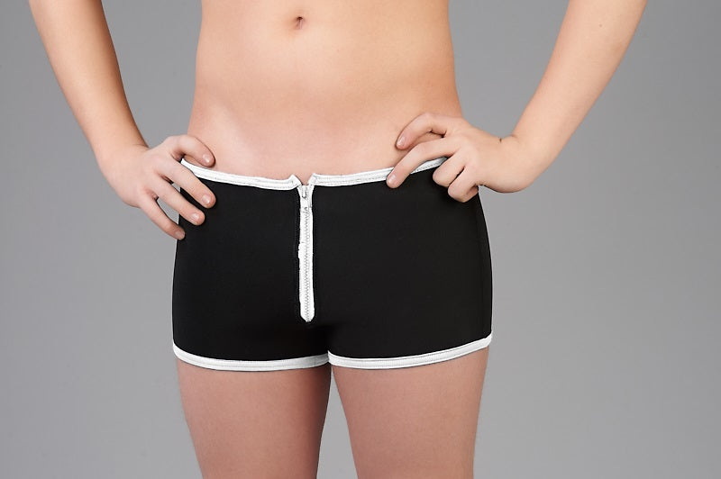 N Shorts Zipper Black L