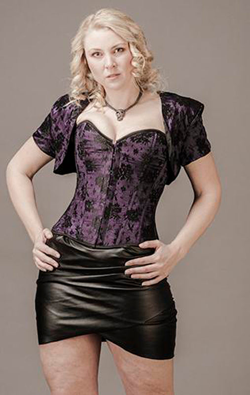 Satin Net Purple&Black Set 32" OB