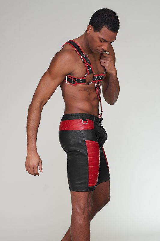 Läder fotbollsshorts