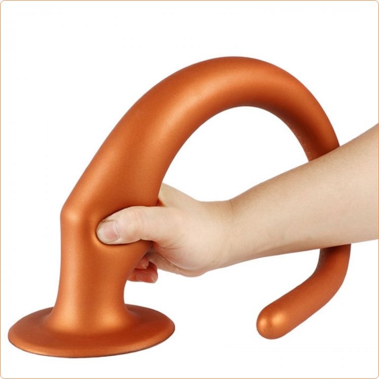 Lång anal plugg med skala Svart L