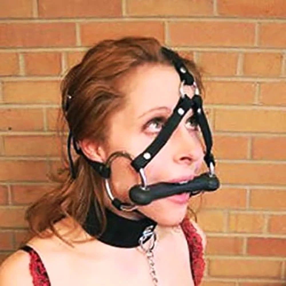 Rubber gag with harness