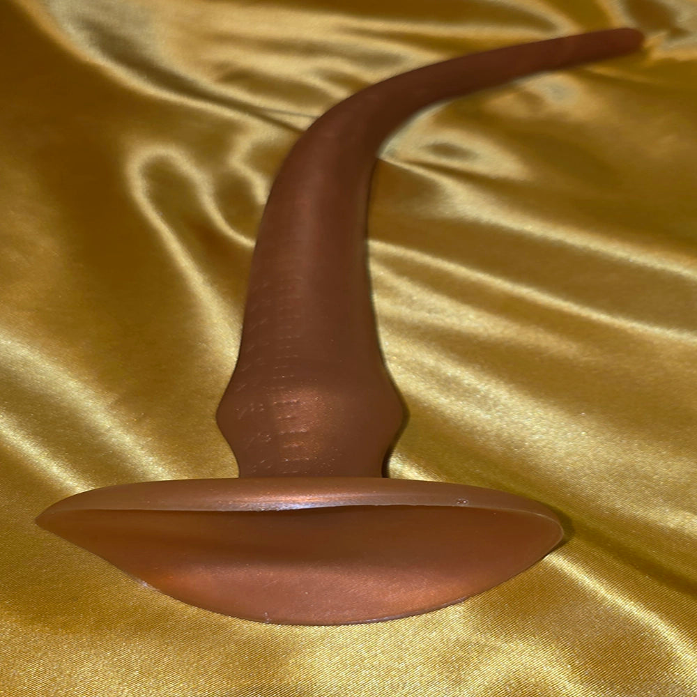 Long Anal Plug with Scale Black L
