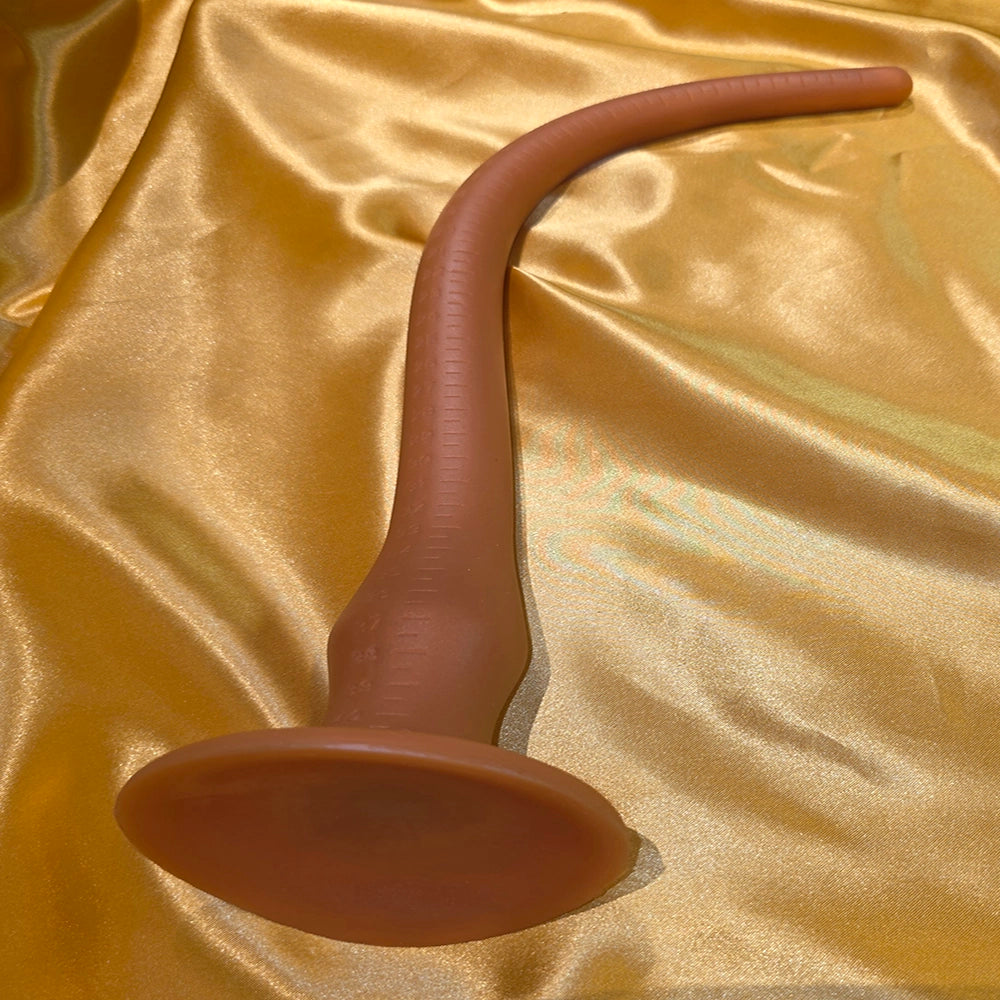 Long Anal Plug with Scale Black L