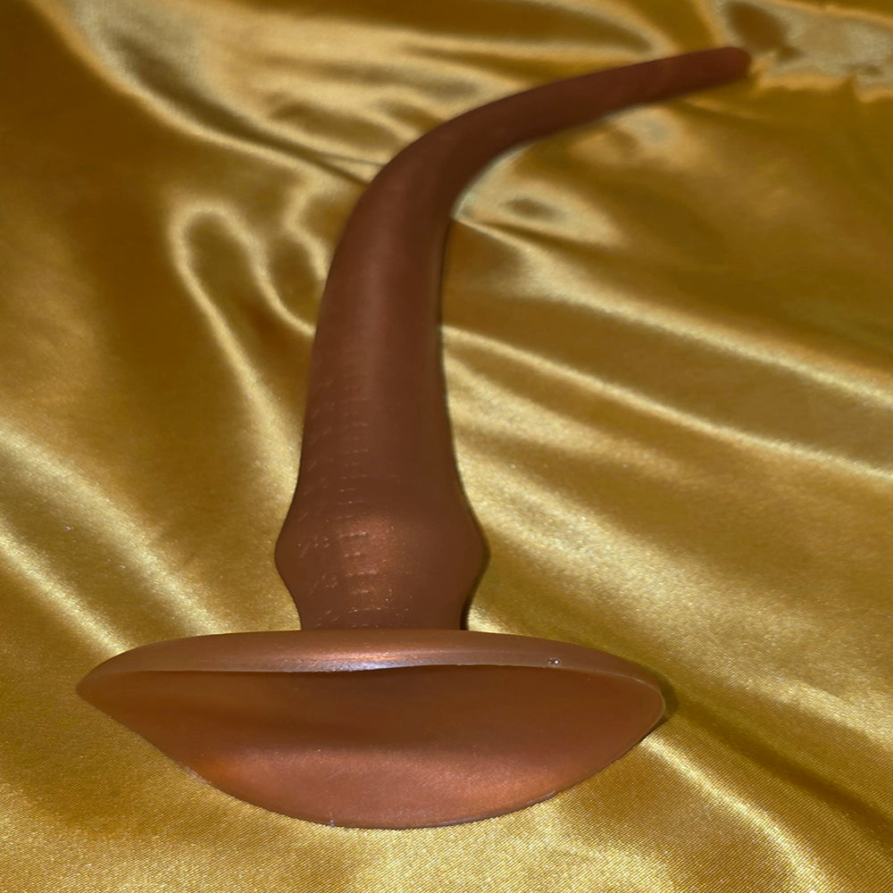 Long Anal Plug with Scale Black L