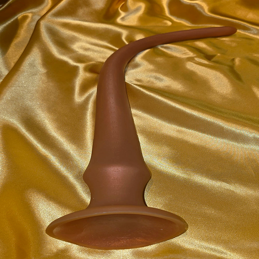 Long Anal Plug with Scale Black L