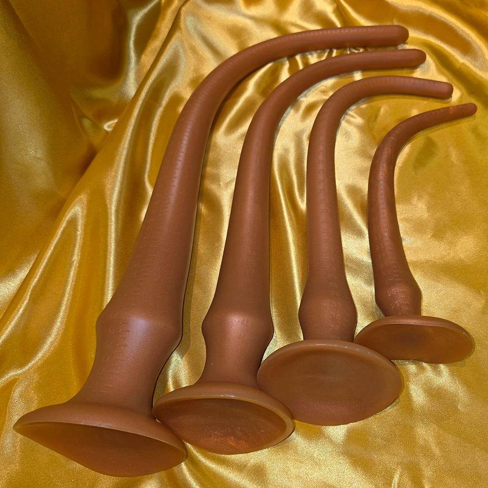Long Anal Plug with Scale Black L