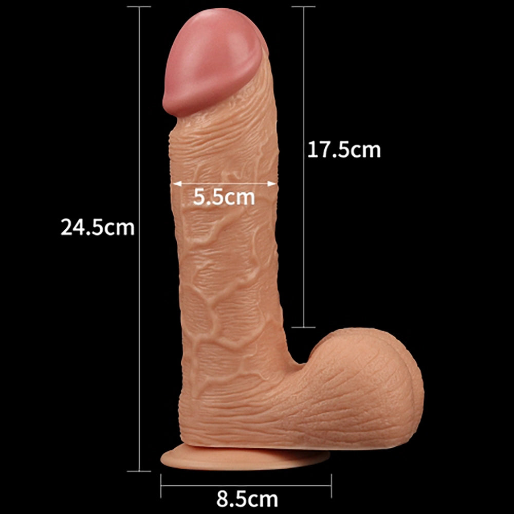 XXL dildo King Size 24,5 cm måttbild diameter 5,5 cm introducerbar 17,5 cm från Chambers of Love