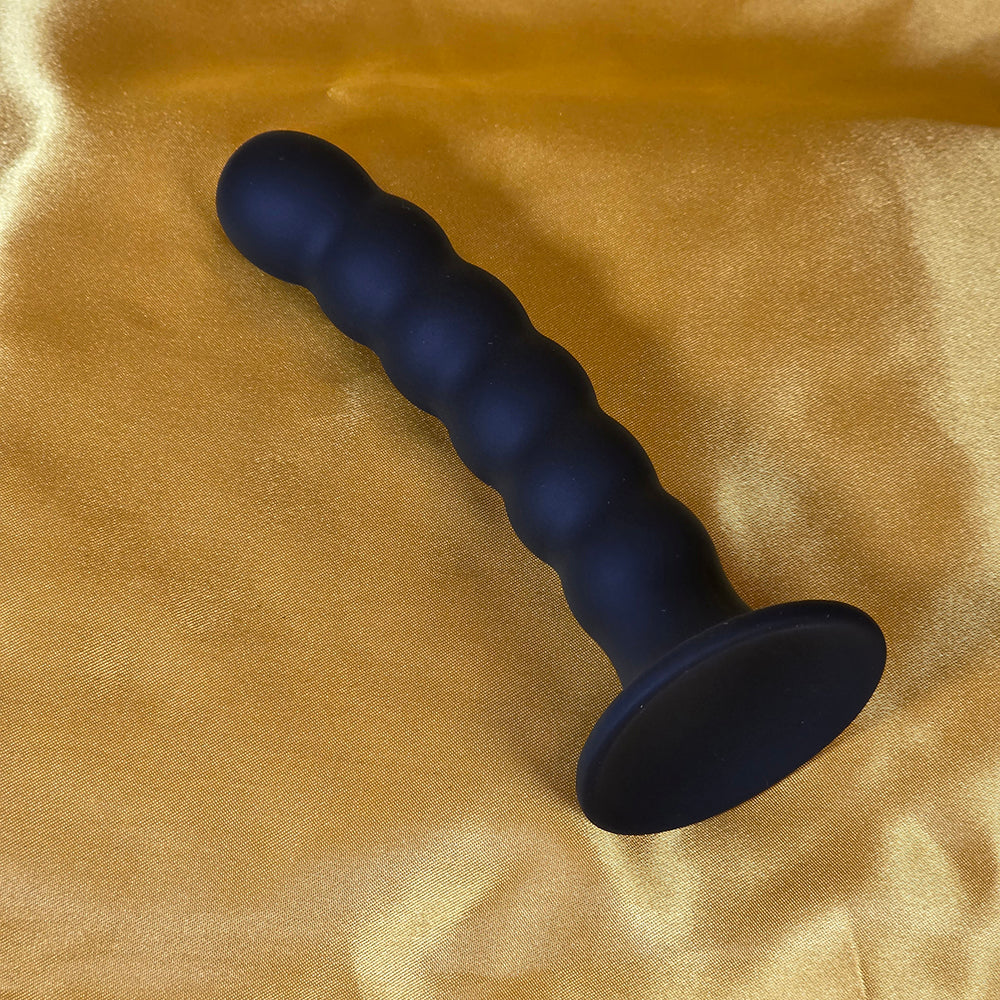 Ripple Analkulor Prostata G-punkt Stimulator storlek S – enskild bild på liten analdildo med 7 sammanhängande silikonkulor från Chambers of Love 