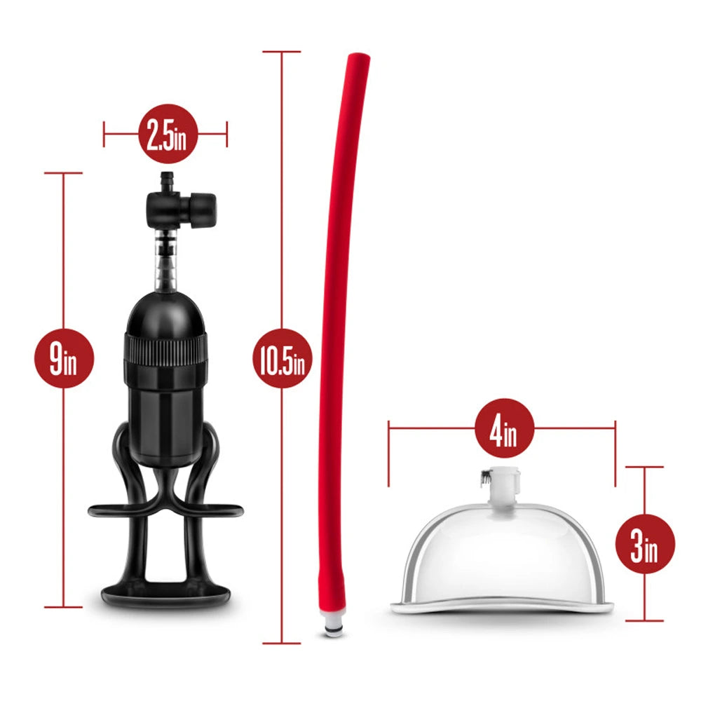 Vaginapump intensiv labia pump system mått pump 22,9 cm (9in) kopp 10,2 cm (4in) slang 26,7 cm (10,5in) från Chambers of Love sortiment