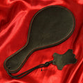 BDSM läderpaddel PING PONG svart med röda söm från Chambers of Love