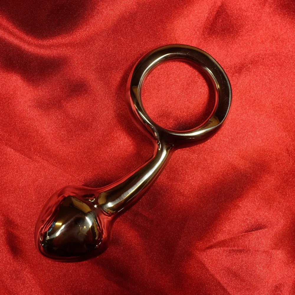 Rostfri analplugg med ögla 30 mm – Pure-plugg 35 mm – Chambers of Love