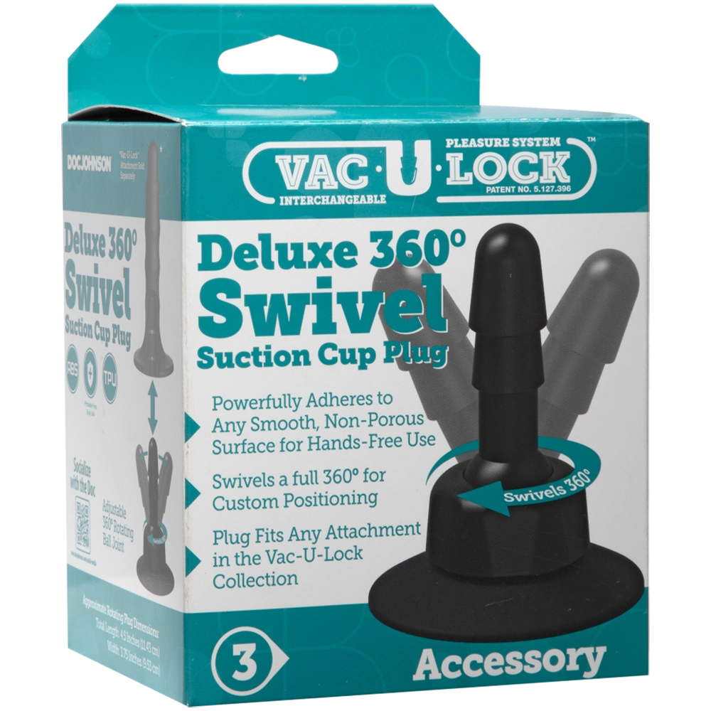 Doc Johnson Vac-U-Lock Deluxe 360 Swivel forpackning och produktinfo från Chambers of Love