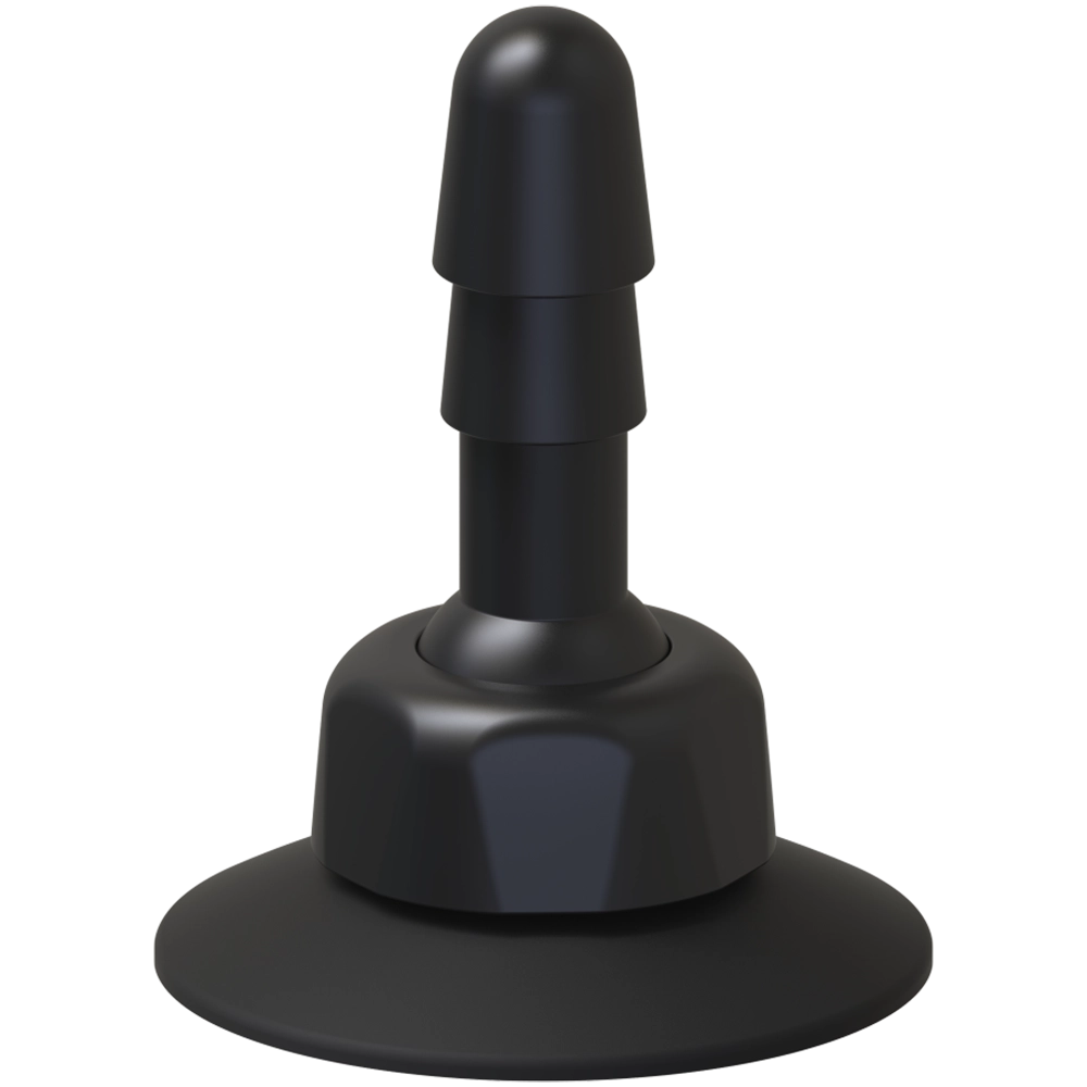 Vac-U-Lock Swivel 360 rak frontvy hel produkt svart från Chambers of Love