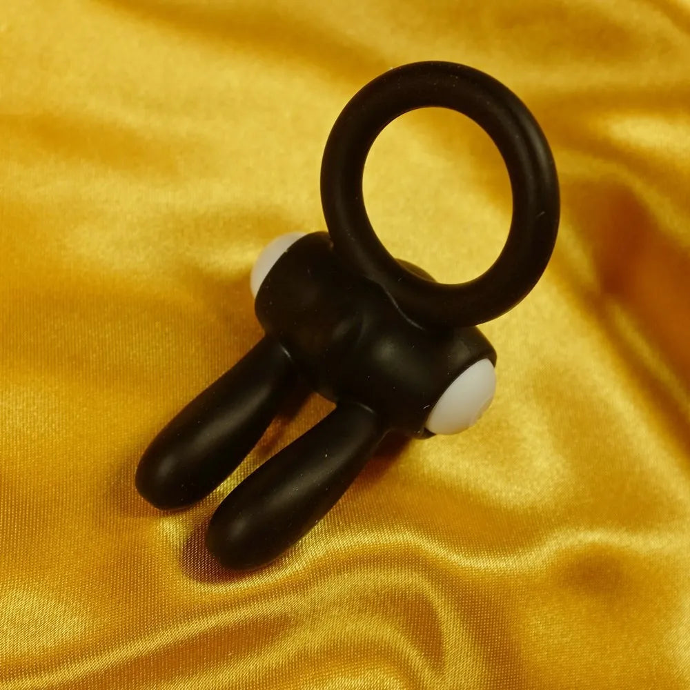 Cock ring with rabbit clitoral vibrator Chambers of Love. Cock ring with rabbit clitoral vibrator Chambers of Love.