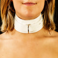 Vit BDSM halsband